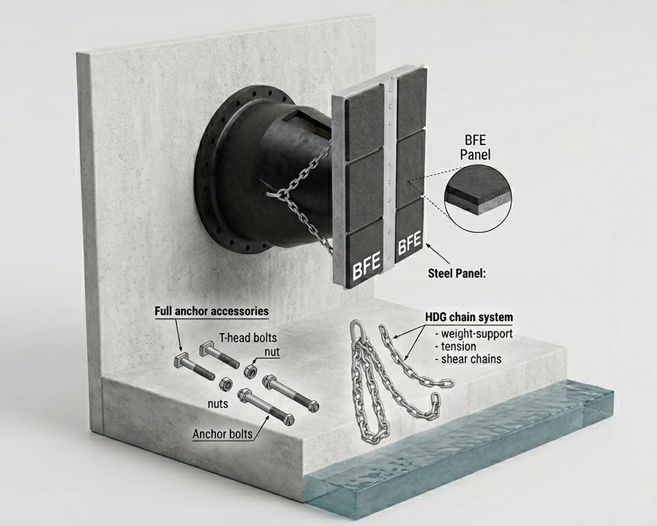 1000H Super Cell Rubber Fender — Singapore Jetty & Port Fender Supplier